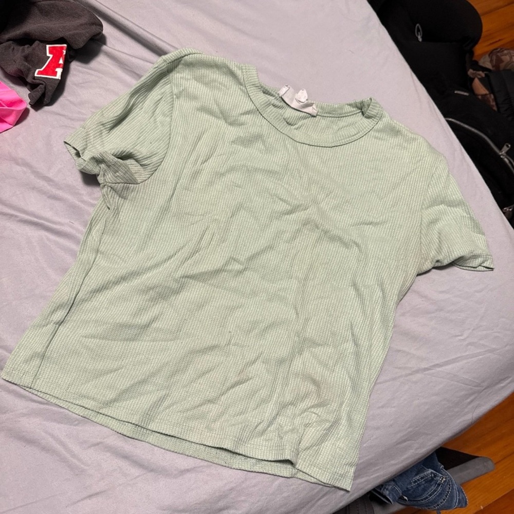 Mint Green Short Sleeve Women's Top